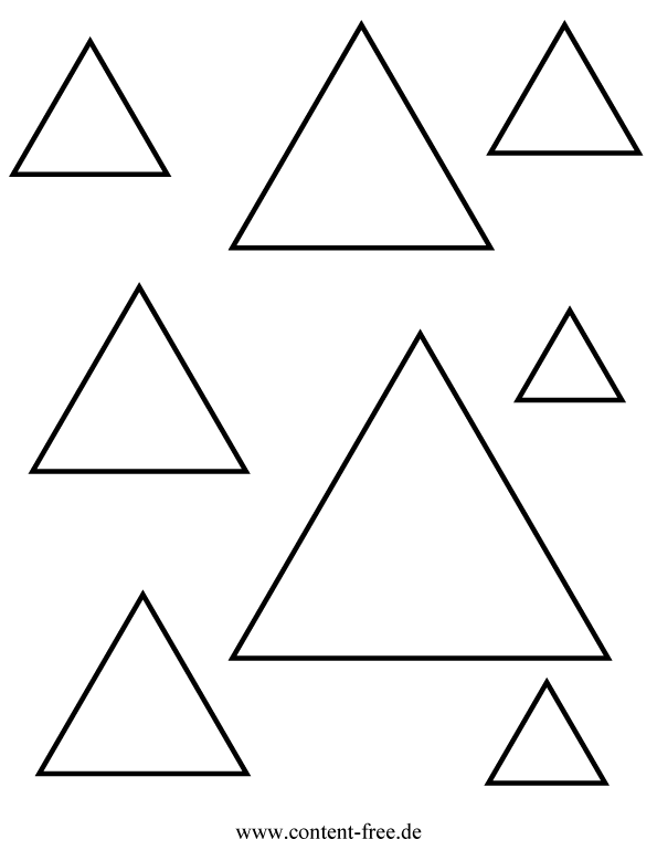 Dreiecke verschiedene Größen