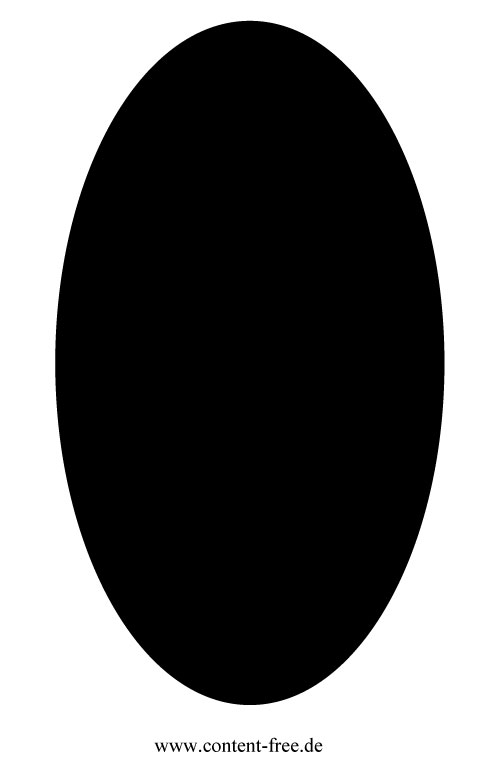 Oval schwarz zum Drucken